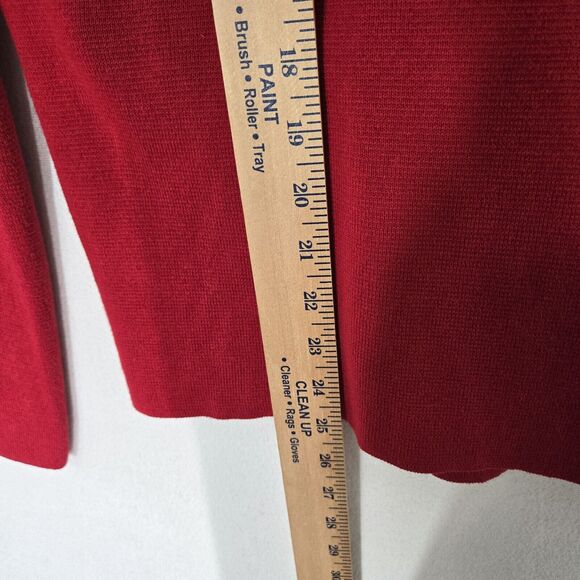 Chico's Convertible Cardigan Sz 2-L Red 100% Cotton Long Sleeve Snap Closure - Picture 12 of 14